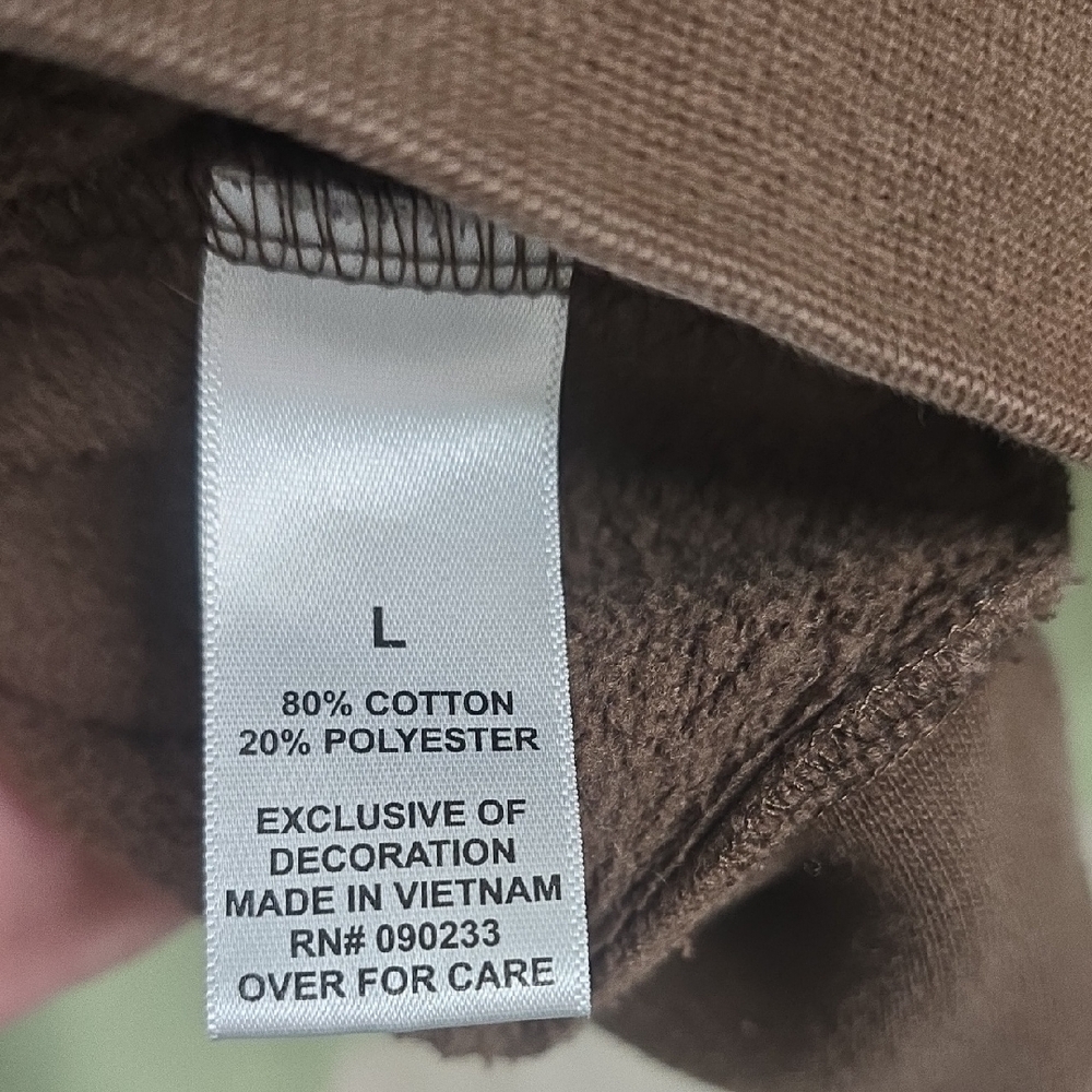 Fear of God Essentials Brown Pullover Hoodie Sz L - Picture 8 of 8